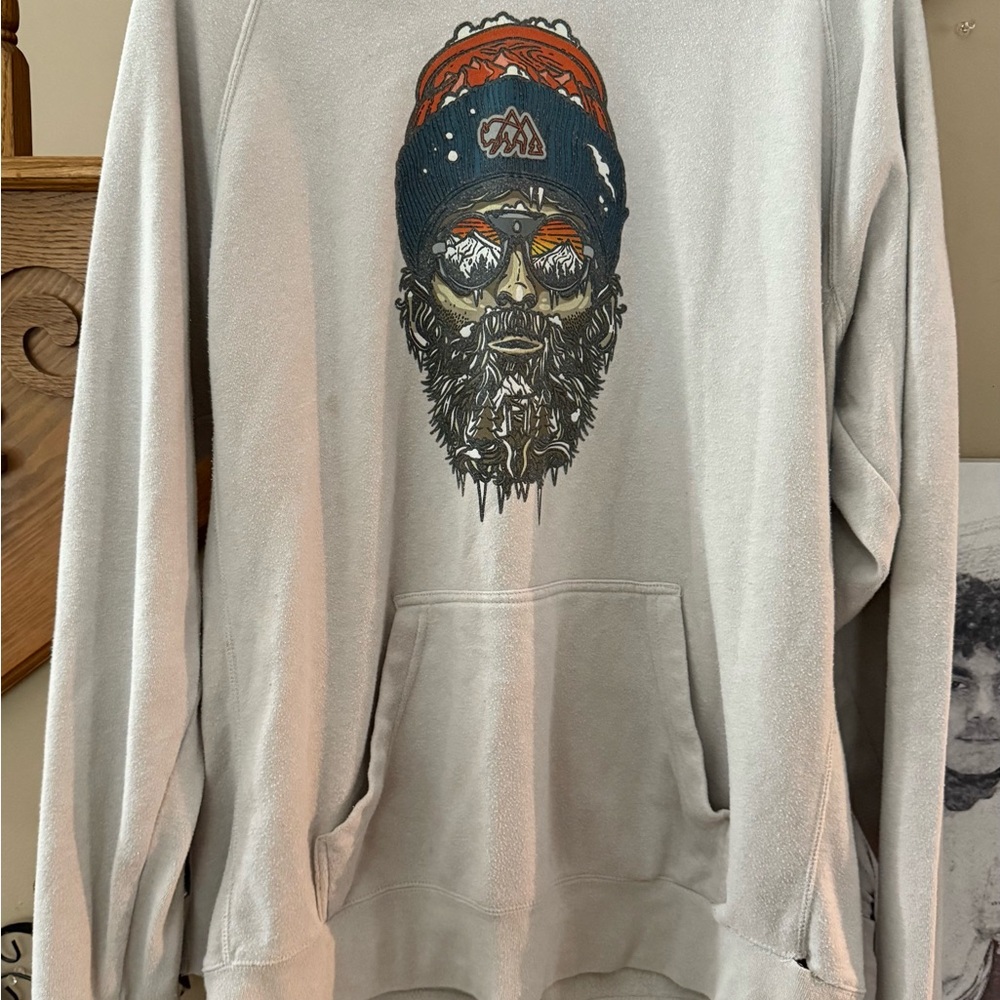 Men's Graphic Hoodie - Gray